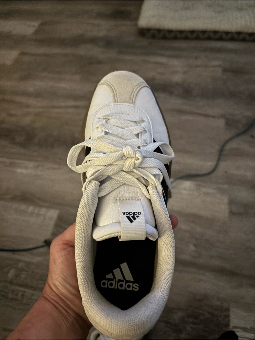 adidas White and Black Low-Top Trainer